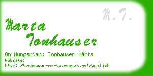 marta tonhauser business card