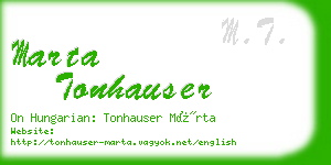 marta tonhauser business card